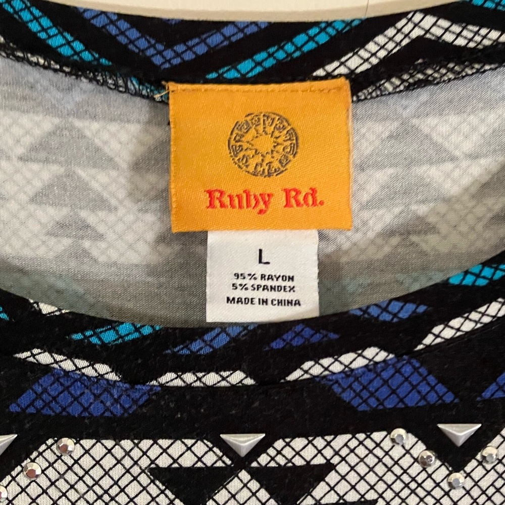 Ruby Rd large top with metal stud accents - Picture 2 of 3